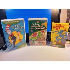 Dr. Suess Lot of 3 VHS Tapes - See Description.